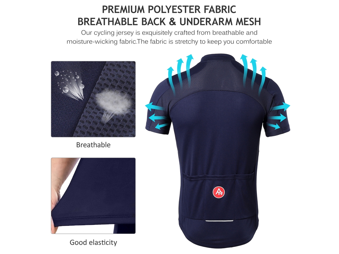 Maillot De Ciclismo De Manga Corta De Secado Rápido Para Hombre, Ideal Para Correr Y Entrenar.