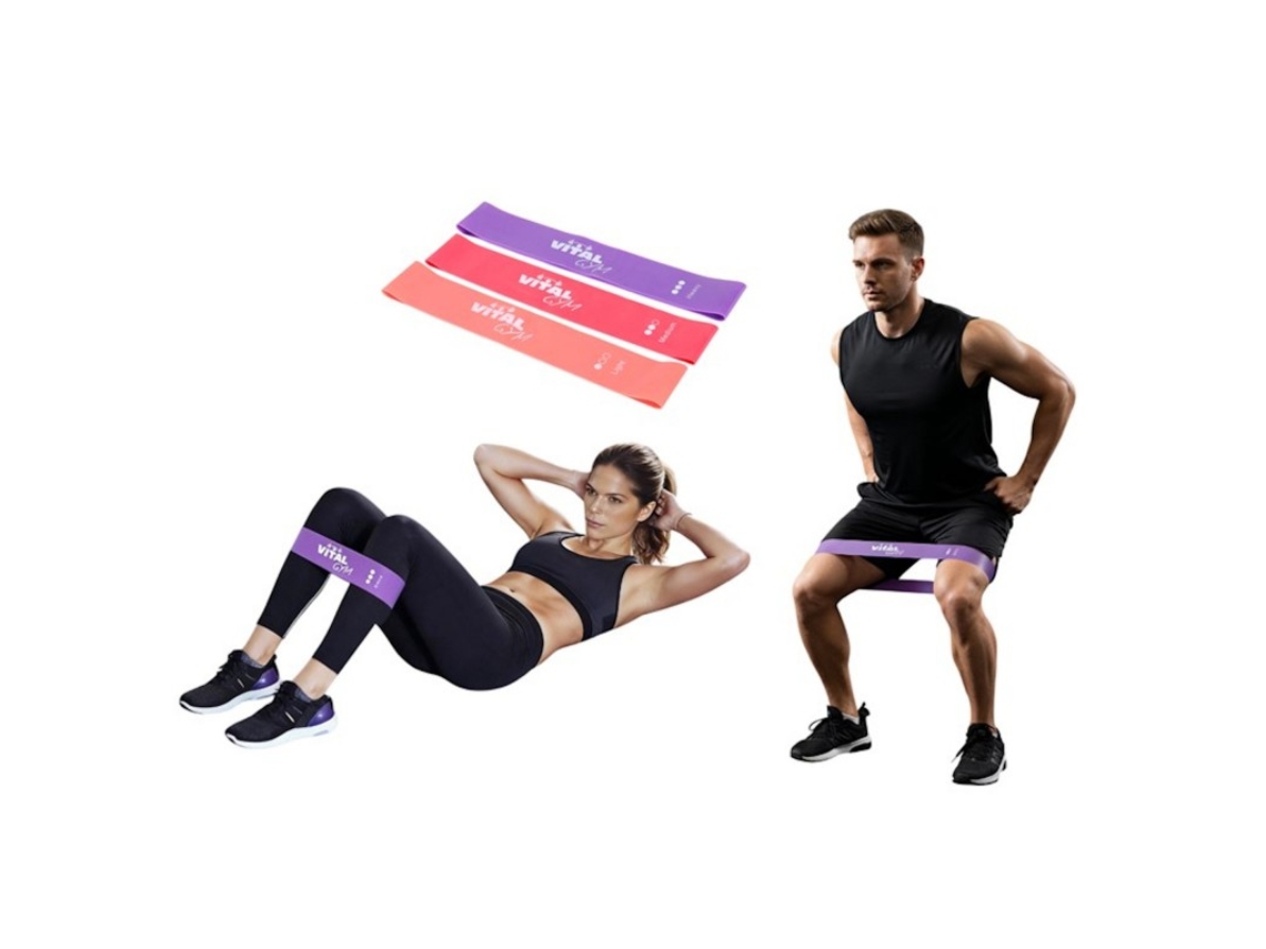 Set 3 Bandas Elásticas Latex Vital Gym