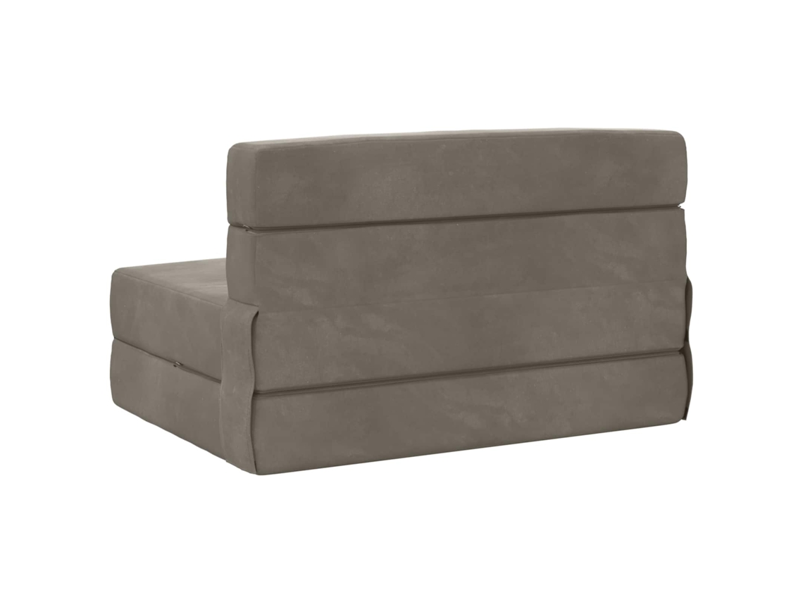 Sofá Cama Plegable Gris Claro 100 X 80 X 60 Cm Tela