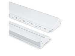 Perfil de Aluminio Empotrable para Pladur/Pladur con Cubierta Continua para Tiras LED hasta 20mm Blanco 2 M Blanco Translúcido