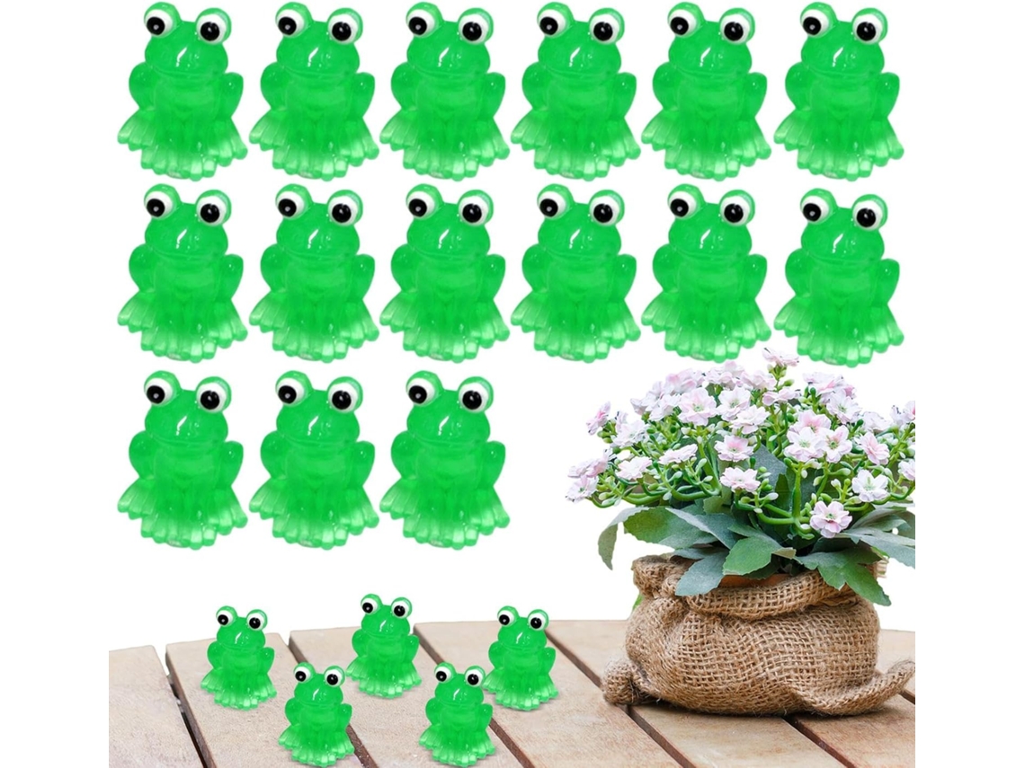 Ranas Miniatura De Resina - 15 Piezas De Figuritas Decorativas Verdes En Miniatura Figuritas De Animales Pequeños Que