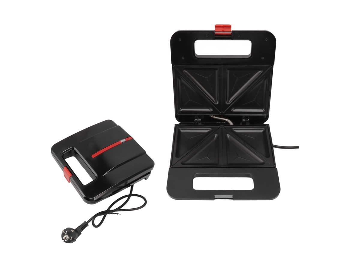 Sandwichera pequeña para 4 rebanadas, parrilla para panini, placas antiadherentes, asa de temperatura ajustable, refrigeración, enchufe UE 220v