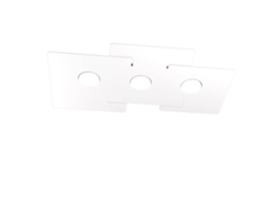 Plafón LED ECHO Top Light de metal blanco rectangular con 3 casquillos Gx53