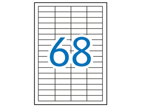Etiquetas Adhesivas Removibles A4 Recta 100 Hojas APLI (Blanco - 48,5 X 16,9 mm)