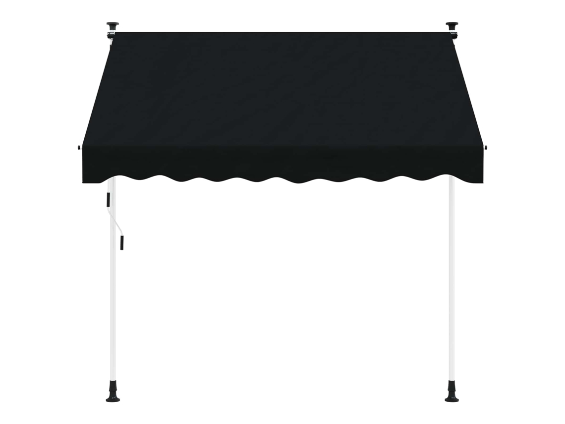 Maison Exclusive - Toldo Retráctil Manual Negro 100 Cm