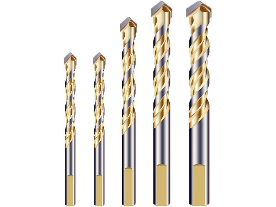 Set De Brocas Multmaterial Con Punta De Carburo Para Azulejos, Concreto, Vidrio, Madera Y Metal