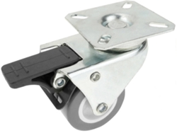Ruda Dupla Giratoria PRIMEMATIK.COM Poliuretano y PVC (50mm - Con Freno)