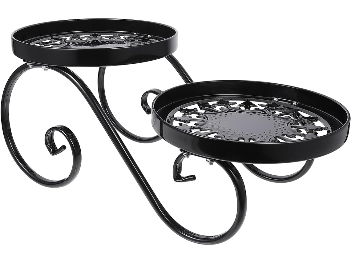 1 Soporte Europeo De Hierro Forjado Para Plantas, Estante Decorativo Para Plantas De Interior.