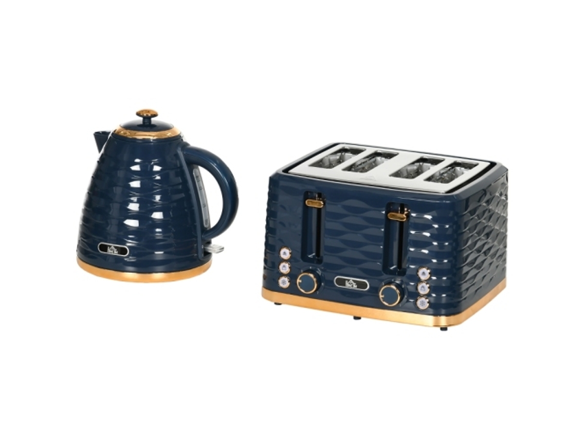 Kit de tostadora y hervidor 2 en 1 con 7 niveles de descongelación - Azul - Tienda Ziwei