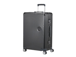 Maleta grande de 77 cm, 4R, con caja de sonido de aluminio antracita, AMERICAN TOURISTER