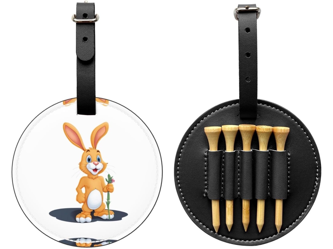 Bolsa Para Tees De Golf Negro Material Pu Impermeable, Resistente Al Desgaste, A Prueba Humedad Clip Cinturón,