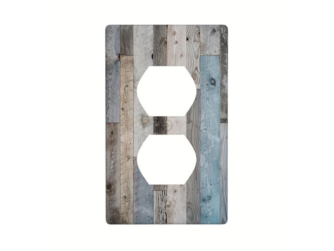 Placa de madera para tapa de enchufe doble para decoración vayotoy