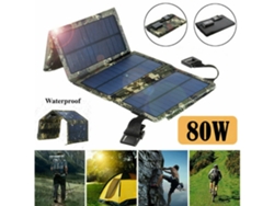 Panel Solar Usb Plegable Con Batería Externa Diseño Compacto Para Viaje Acampadas Y Senderismo, Un Cargador De Teléfono Móvil 80 W., Resis