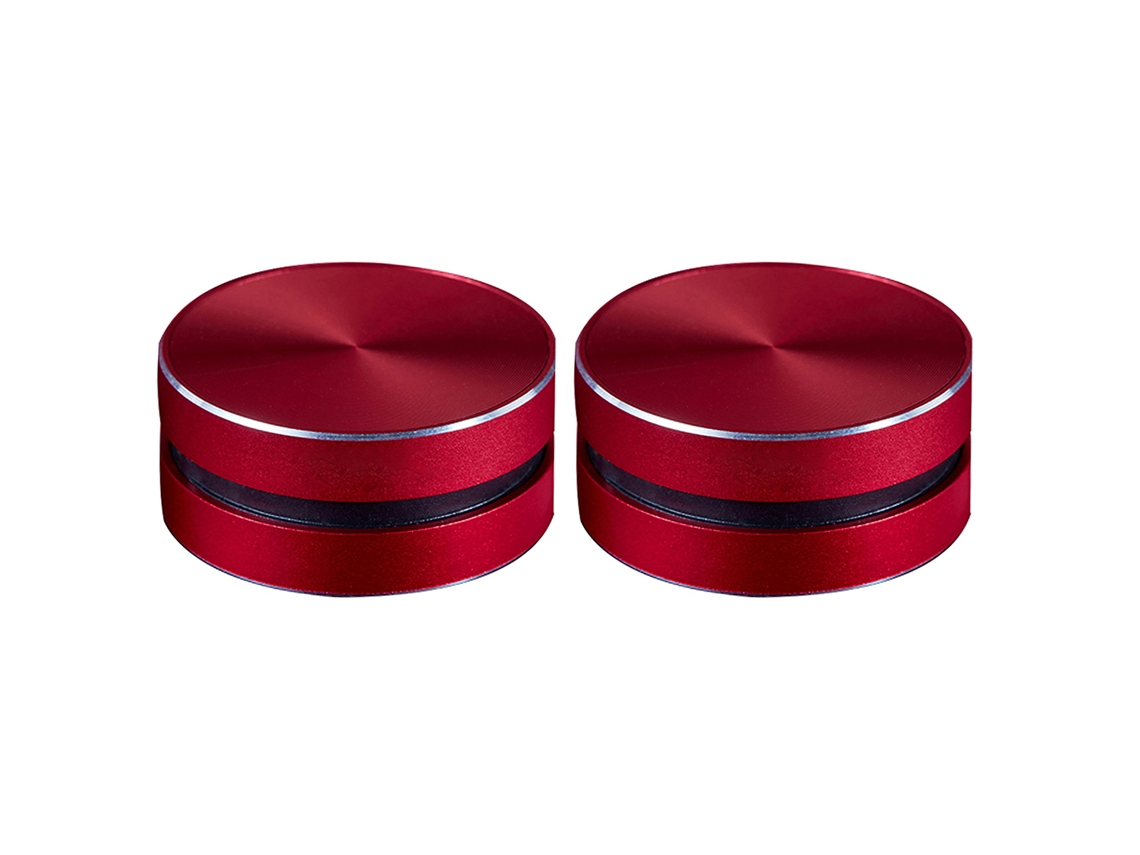 Paquete De 2 Altavoces Inalámbricos De Conducción Ósea Bt Mini, Sonido Estéreo Portátil Con Micrófono Integrado, Color Rojo.