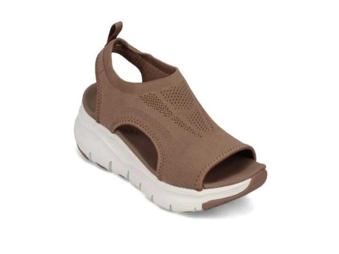 2026-sandalias De Playa Para Mujer Con Suela Gruesa Y Suave, Cuero Superior Para Compras, Conducir Y Caminar 38 Café