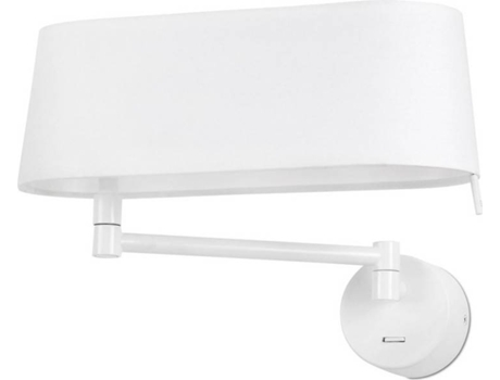Aplique FARO BARCELONA Desliz LED (11W - Metal, PMMA, Textil - Blanco)