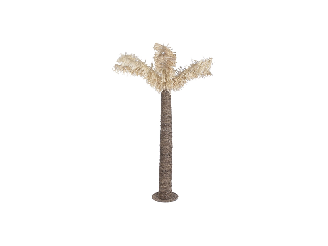 Decoración Fibra Metal Palmera Natural 40x40x247cm
