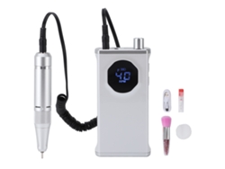 Taladro Eléctrico Recargable De 40000 Rpm Con Cepillo Para Polvo Y Soporte Para Brocas - Blanco