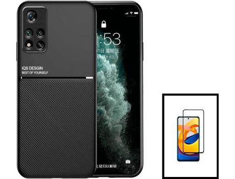 Kit Carcasa Trasera Magnética Anti Choque + Protector de Pantalla Xiaomi Redmi Note 11 Pro+ Plus GIFT4ME Negro