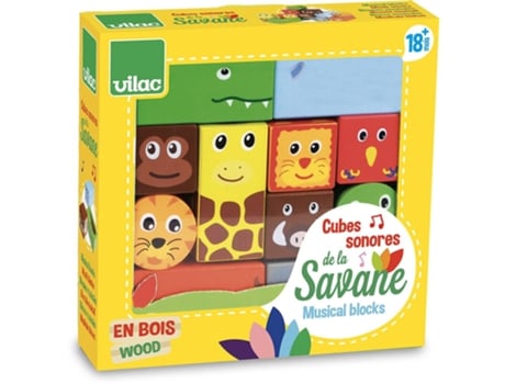 Juego Didáctico VILAC (Madera - Amarillo - 19.5 x 19.5 x 4.5 cm)