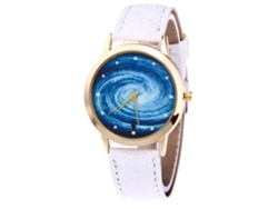Reloj De Pulsera Analógico De Cuarzo Con Correa Pu Para Mujer Y Hombre Zhoulianfa (blanco)