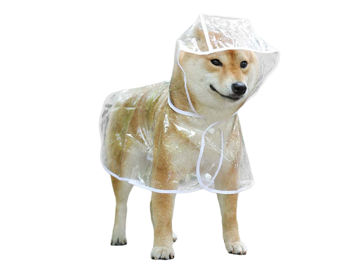 Chaqueta impermeable Primerox para mascotas, transparente y ligera.