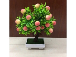 KOFIHETY Planta Artificial Bonsái Naranja con Macetas de Plástico + Árbol Frutal Pequeño para Decoración de Hogar, Sala de Estar, Hotel y Fiesta