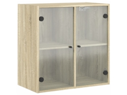Maison Exclusive - Mueble De Pared Puertas De Vidrio Roble Sonoma 68x37x68,5 Cm