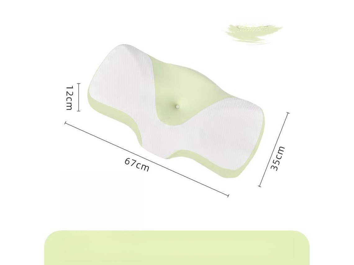 Almohada Cervical Ergonómica De Espuma Viscoelástica Para Aliviar El Dolor De Cuello (verde) Cuich