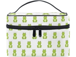 Neceser De Viaje Cuero Con Cremallera Portátil Organizador Para Mujer