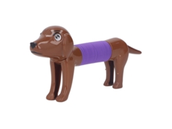 Ats-juguete Antiestrés Tubo Pop Con Diseño De Perro Colorido Flexible Estirable Para Niños Marrón
