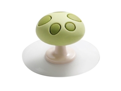 Asa de elevación para asiento de inodoro de silicona antiadherente verde