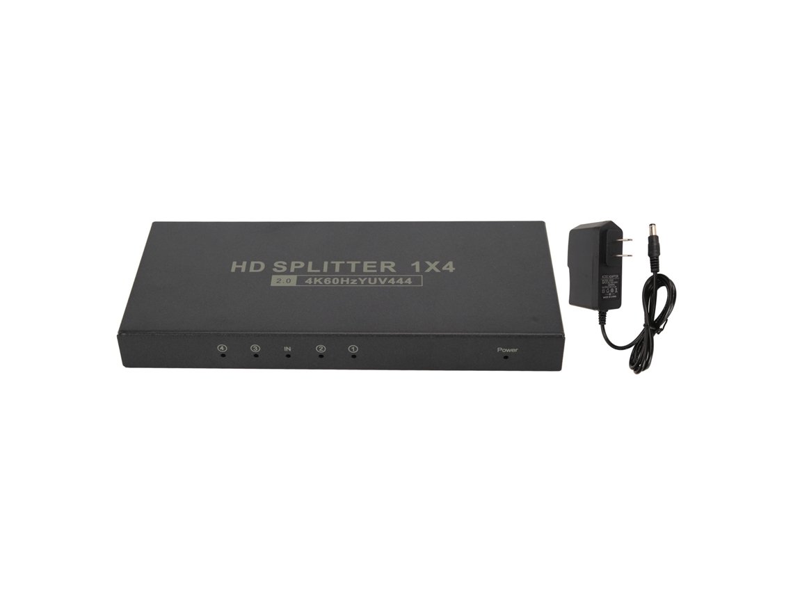 Divisor De Interfaz Multimedia Hd 2.0 4k 60hz 1 Entrada 4 Salidas 18 Gbps Hdcp2.2 Rgb444 Adaptador De Pantalla Espejo