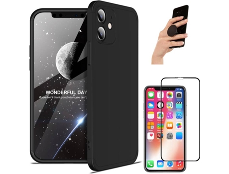 Carcasa + Protector + Popsocket iPhone 12 Mini Slim armor 360º Rosa