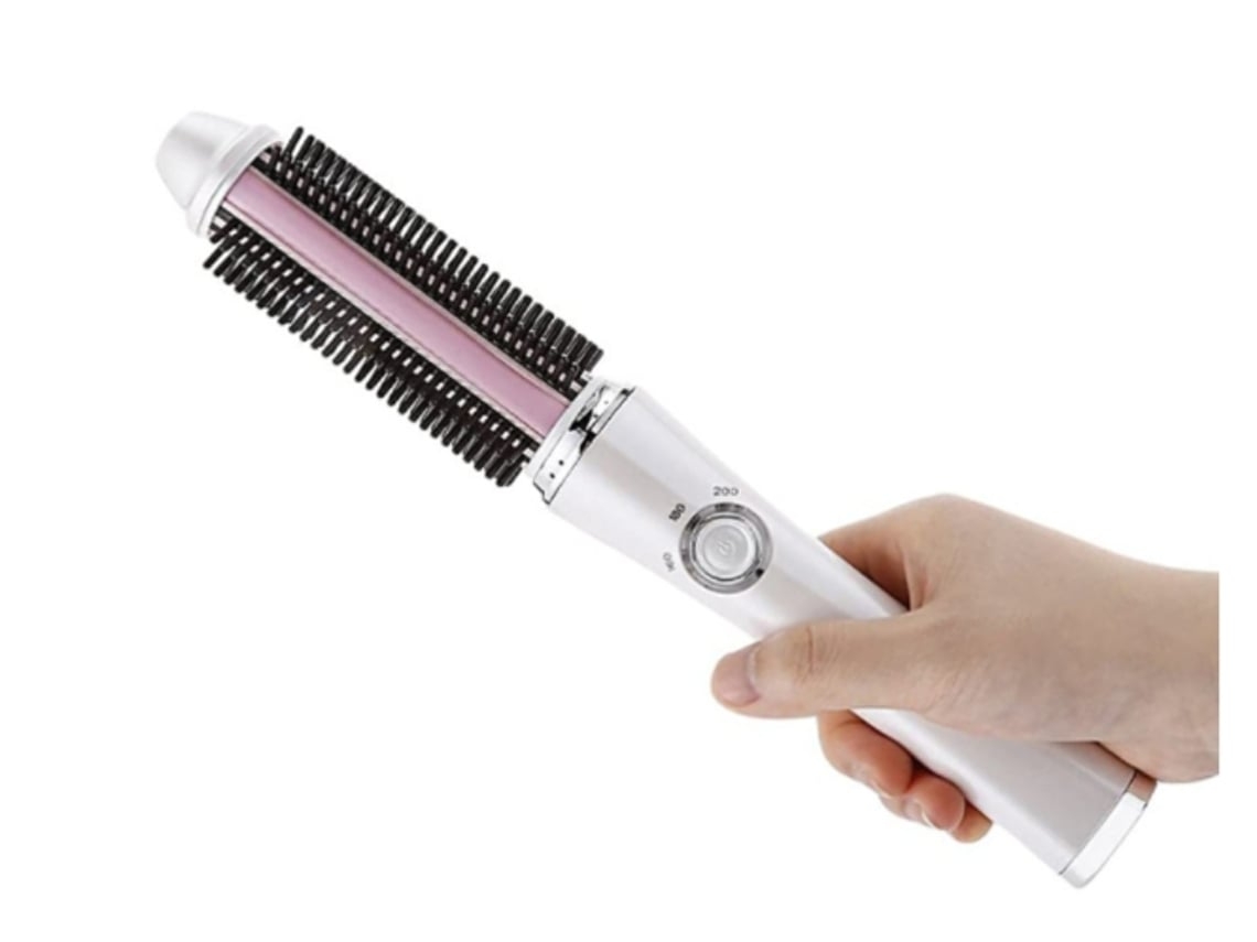 Peine alisador de pelo portátil inalámbrico USB Yunzii con batería recargable de doble voltaje - Blanco