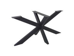 Pata de mesa industrial ML-Design 78x71x120cm acero negro diseño cruzado en forma de X