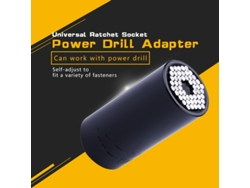 Adaptador De Taladro Eléctrico Universal 2 Piezas Con Clavija De Acero 7-19mm Para Cubos De Llave