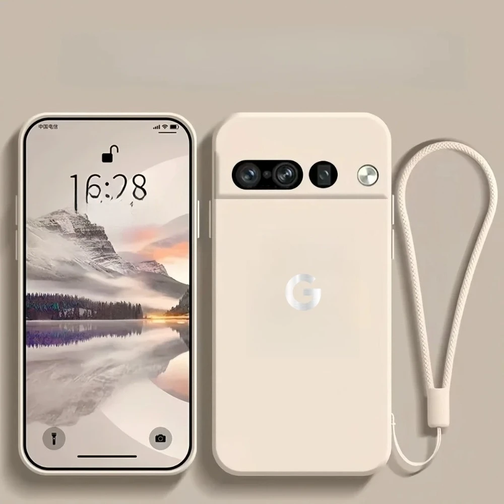 (marrón Claro) Compatible Con La Funda Blanda De Silicona Líquida De Google, Con Fijación Magnética.
