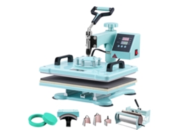 Prensa térmica Succebuy 8 en 1 de 300 x 380 mm para camisetas, color verde