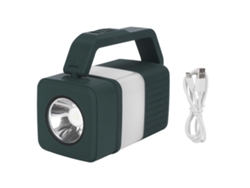 Lámpara De Mesa Portátil Multifuncional Bluetooth, Luz Nocturna Impermeable Con Altavoz Y Batería Externa (verde)