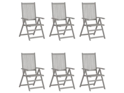 Maison Exclusive - Sillas Reclinables Jardín Y Cojines 6 Uds Madera Maciza Acacia