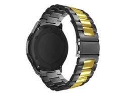 Correa Acero Inoxidável Adaptable Negro y Dorado para Huawei Watch Gt 42Mm