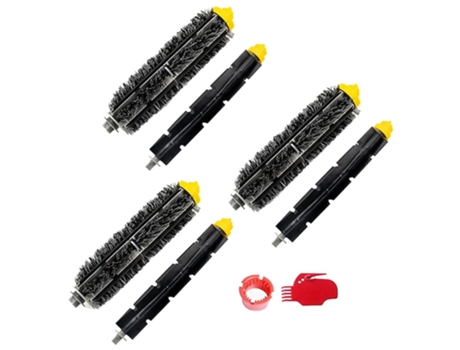 Conjunto de 3 pares de cerdas e escova de batedor flexível para irobot roomba 600
