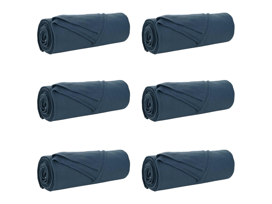 Mantitas De Sofá 6 Uds Azul Marino 350 X 270 Cm Lana