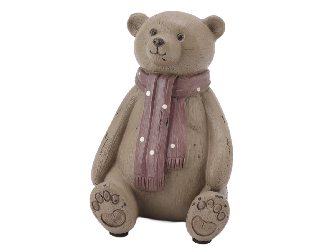 Bufanda con adorno de oso, resina antiadherente, para puerta de sala de estar