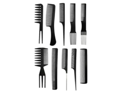 Juego de 10 peines de estilismo, herramienta antiestática para cortar el cabello para mujeres y hombres