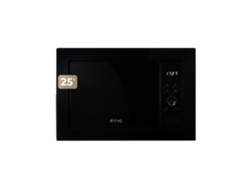 Evvo Microondas Integrable Mi35 Negro, 25l, Grill 1000w, 8 Funciones, Multifunción, Temporizador 60 Min, Display Digital, Negro