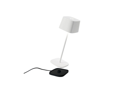 Ofelia Pro Lámpara de mesa LED recargable y regulable blanca ZAFFERANO