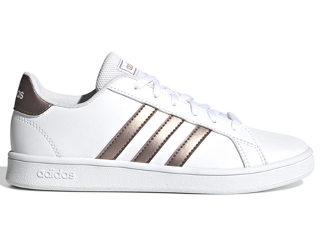 Zapatillas ADIDAS Grand Court Niños (36 - Blanco y Dorado)