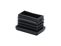 Contera Rectangular Con Aletas Cnt04 De Polietileno Negro 4x2,2x2,5cm (25 Unidades) Micel